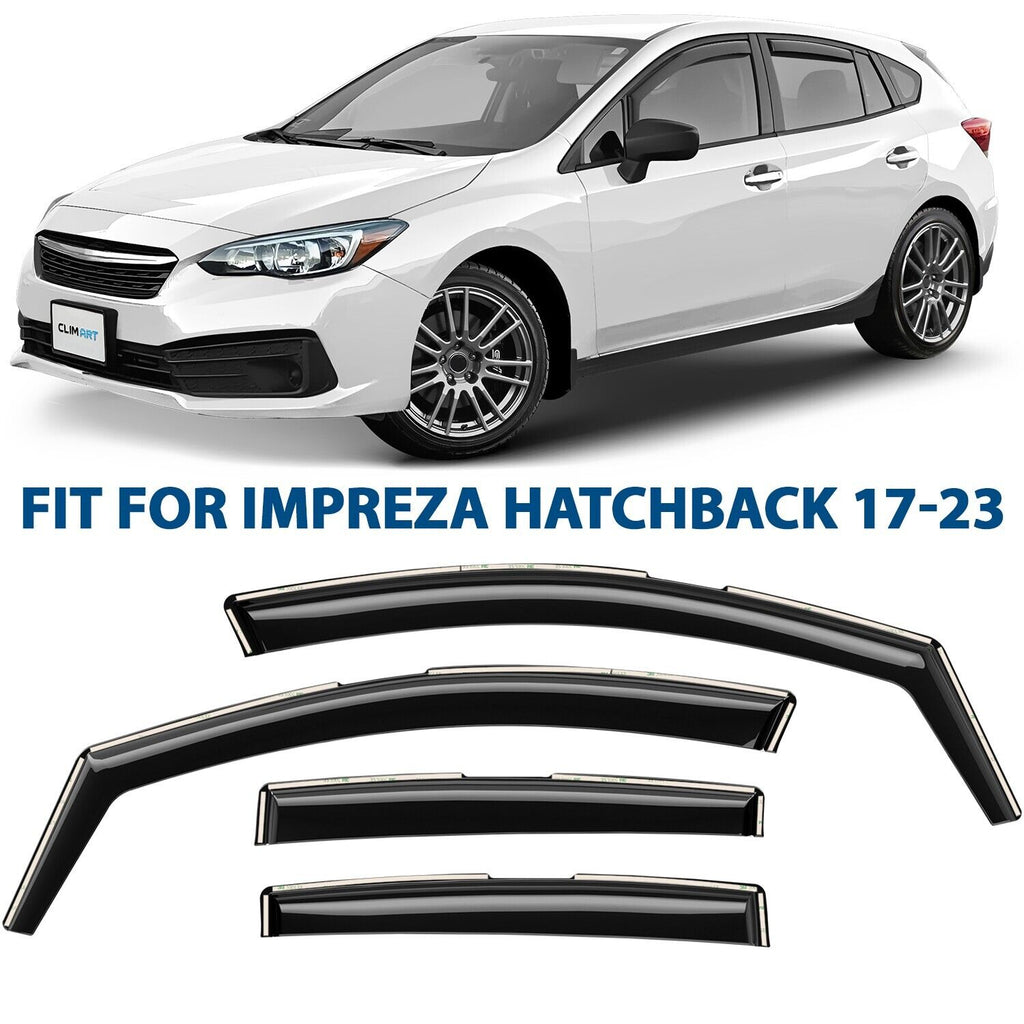 4 pcs In-Channel Rain Guards for Subaru Impreza Hatchback V615