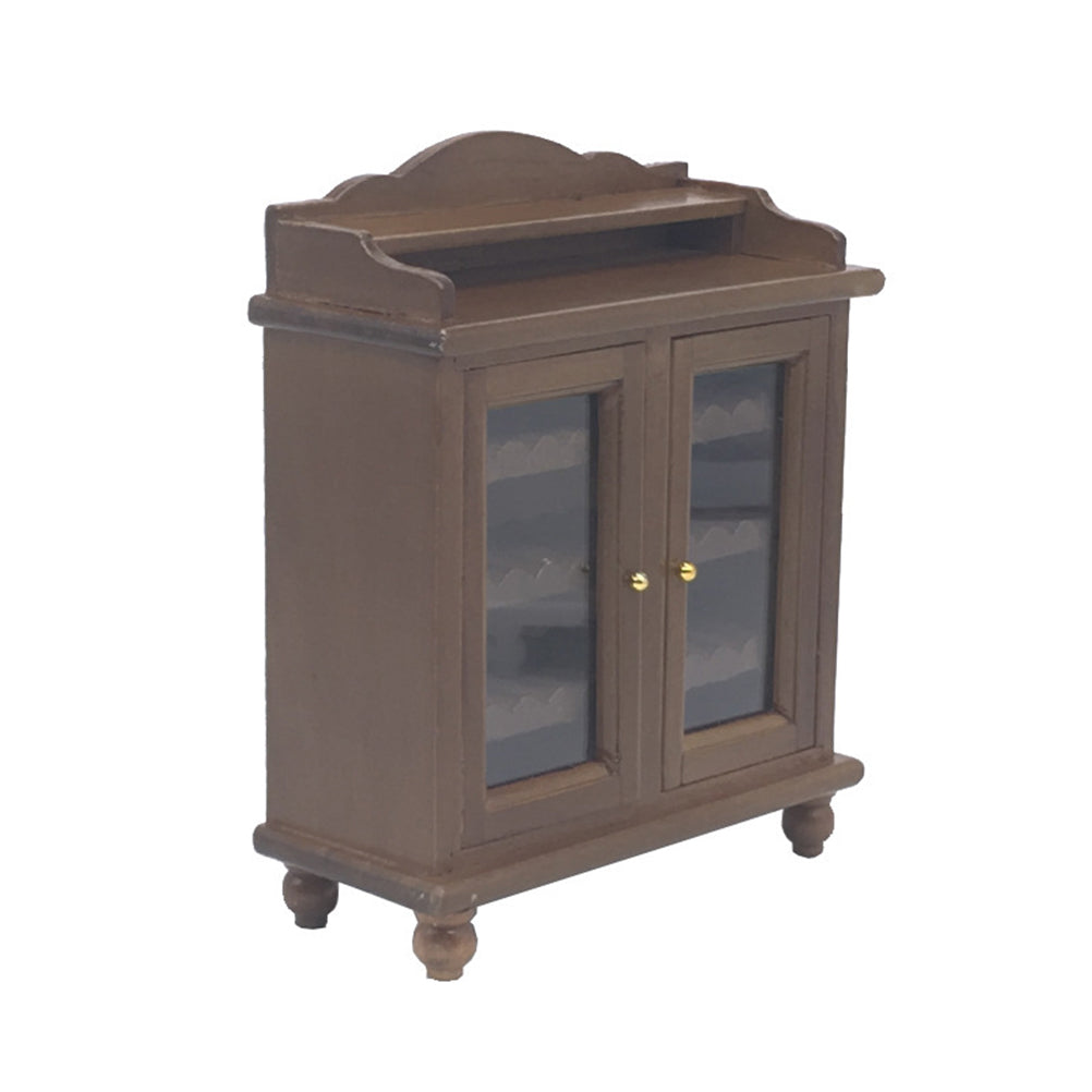Walnut Color Mini Wooden Wine Cabinet Model S15434