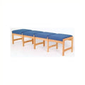 Quadruple Bench Light Oak Cabernet Burgundy K90624