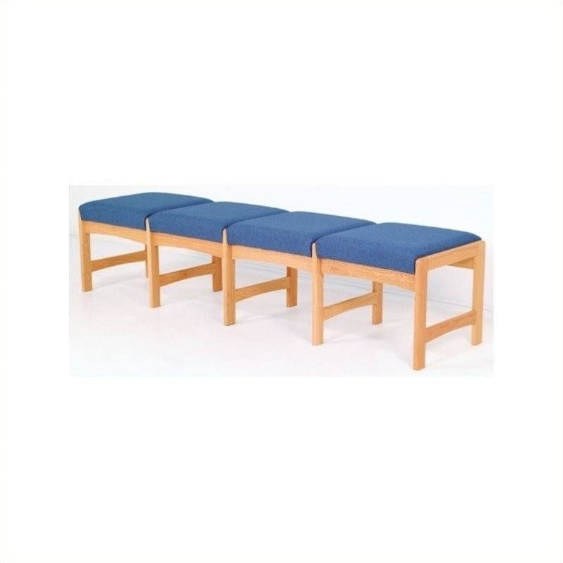 Quadruple Bench Light Oak Cabernet Burgundy K90624