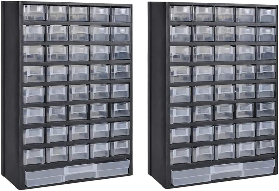 41-Drawer Plastic Storage Cabinet Tool Box, Pack of 2 Z2242