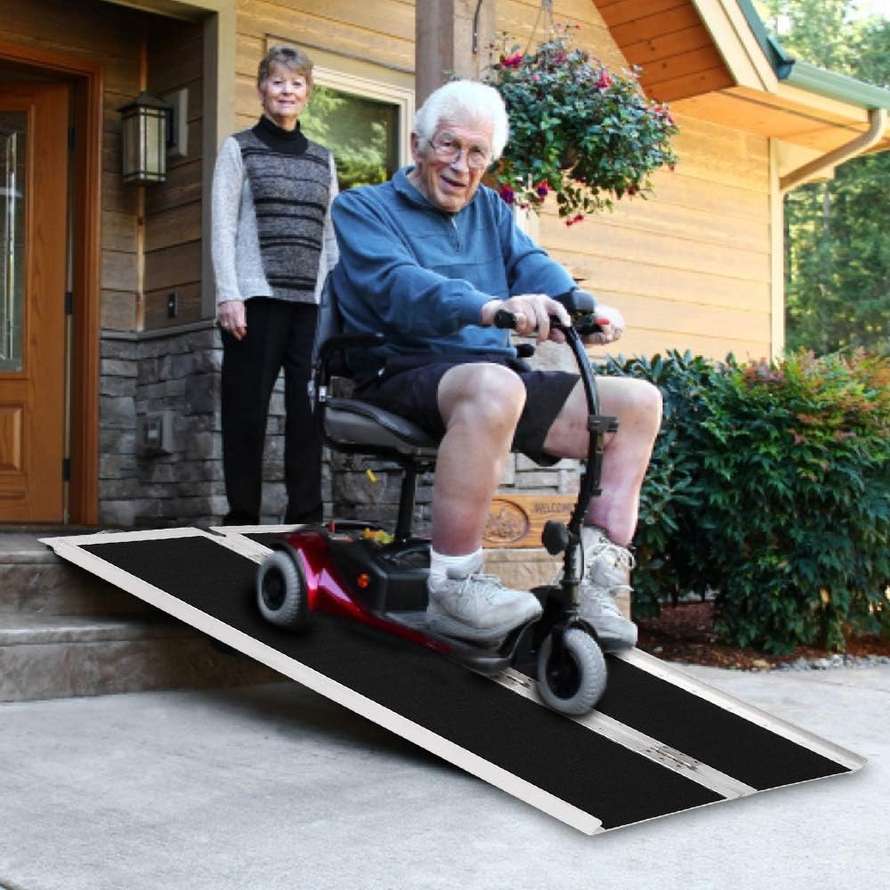 4ft Aluminum Wheelchair Ramp Threshold Portable Ramps S65281