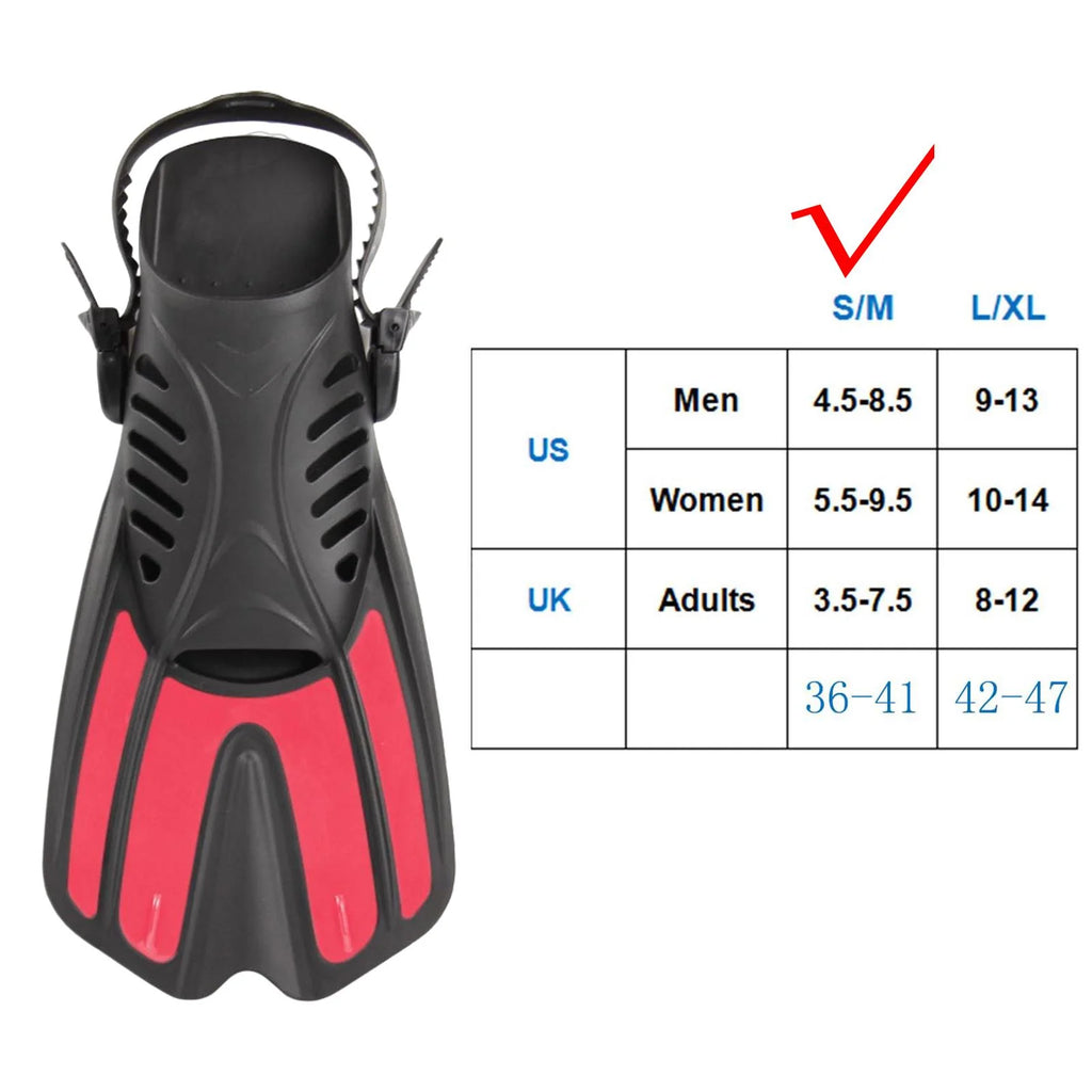Pink Flexible Diving Flippers V54968