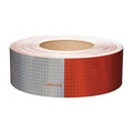 Reflective Tape, 2 In, White/Red X896533