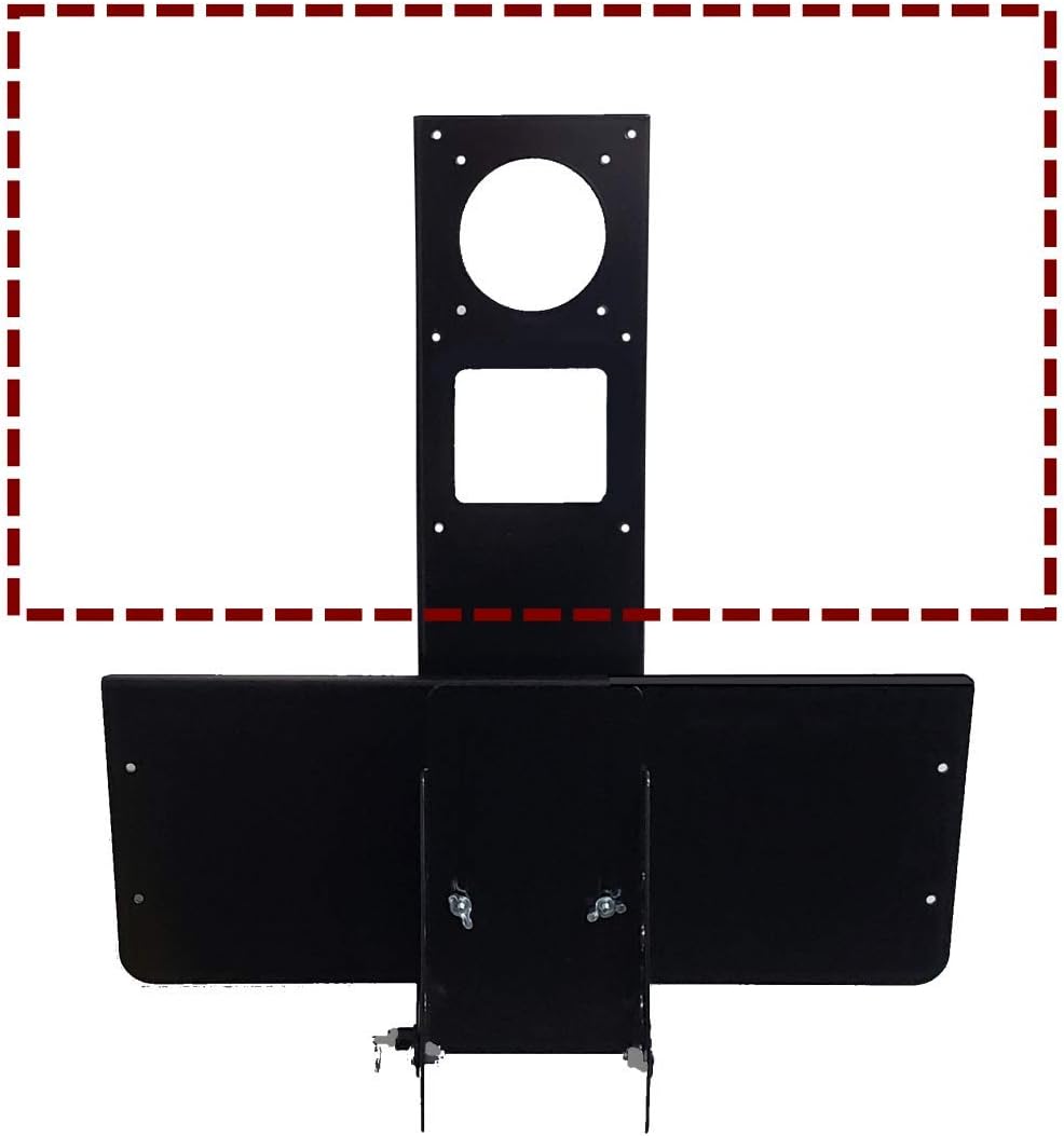 Black Adjustable VESA Monitor & Keyboard Wall Mount System with Tilt & Fold-up E9924