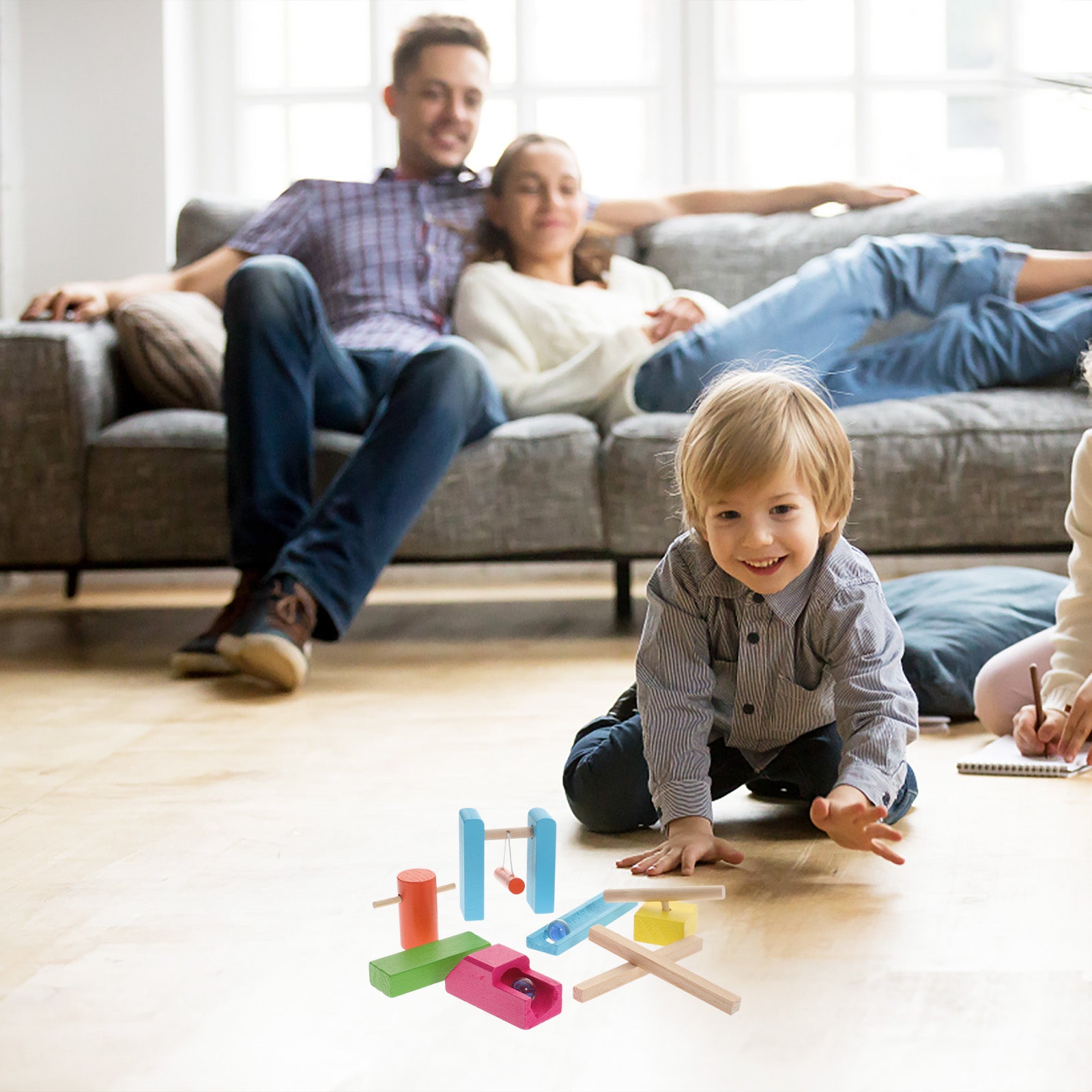 Wooden Dominoes Blocks Building Toy Educational Toys I135663