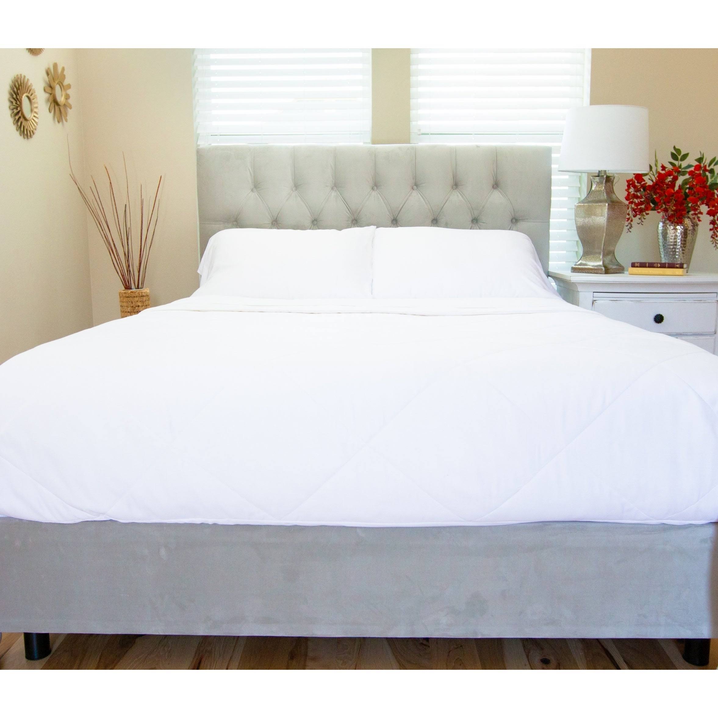 White Twin Silk Comforter E7925