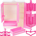 Miniature Doll Clothes Wardrobe Storage Closet K6126