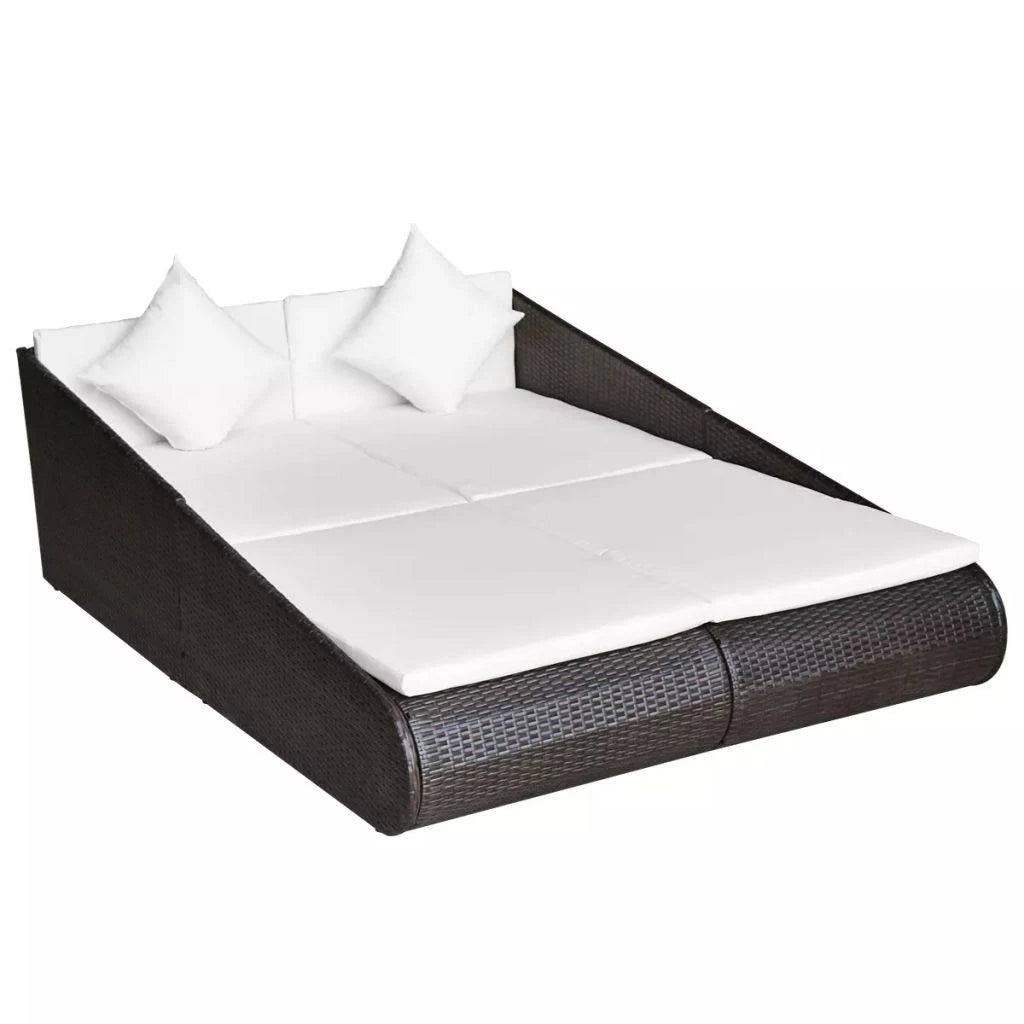 Brown Poly Rattan Daybed G758