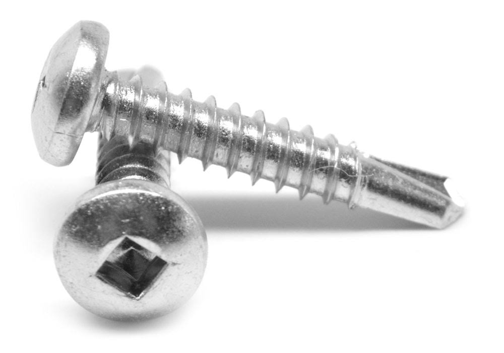 Self Drilling Screw Square Drive Pan Head Stainless Steel 410 Pk 2500 W4735