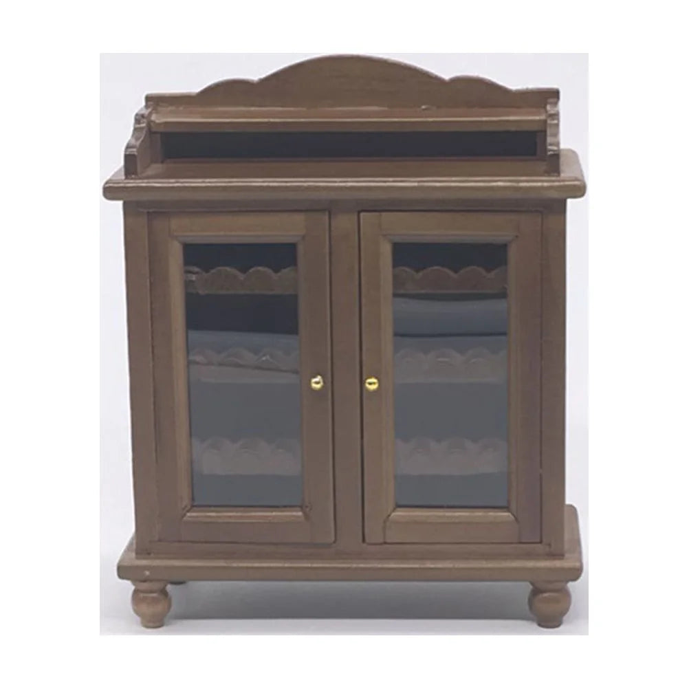 Walnut Color Mini Wooden Wine Cabinet Model S15434