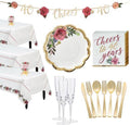 Metallic Gold 40th Anniversary Rose Tableware Supplies J27124