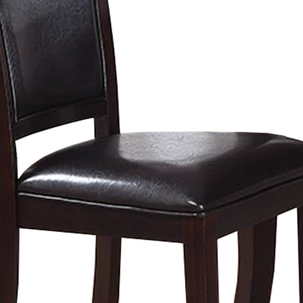Set of 2 Brown Faux Leather Side Chairs J396501