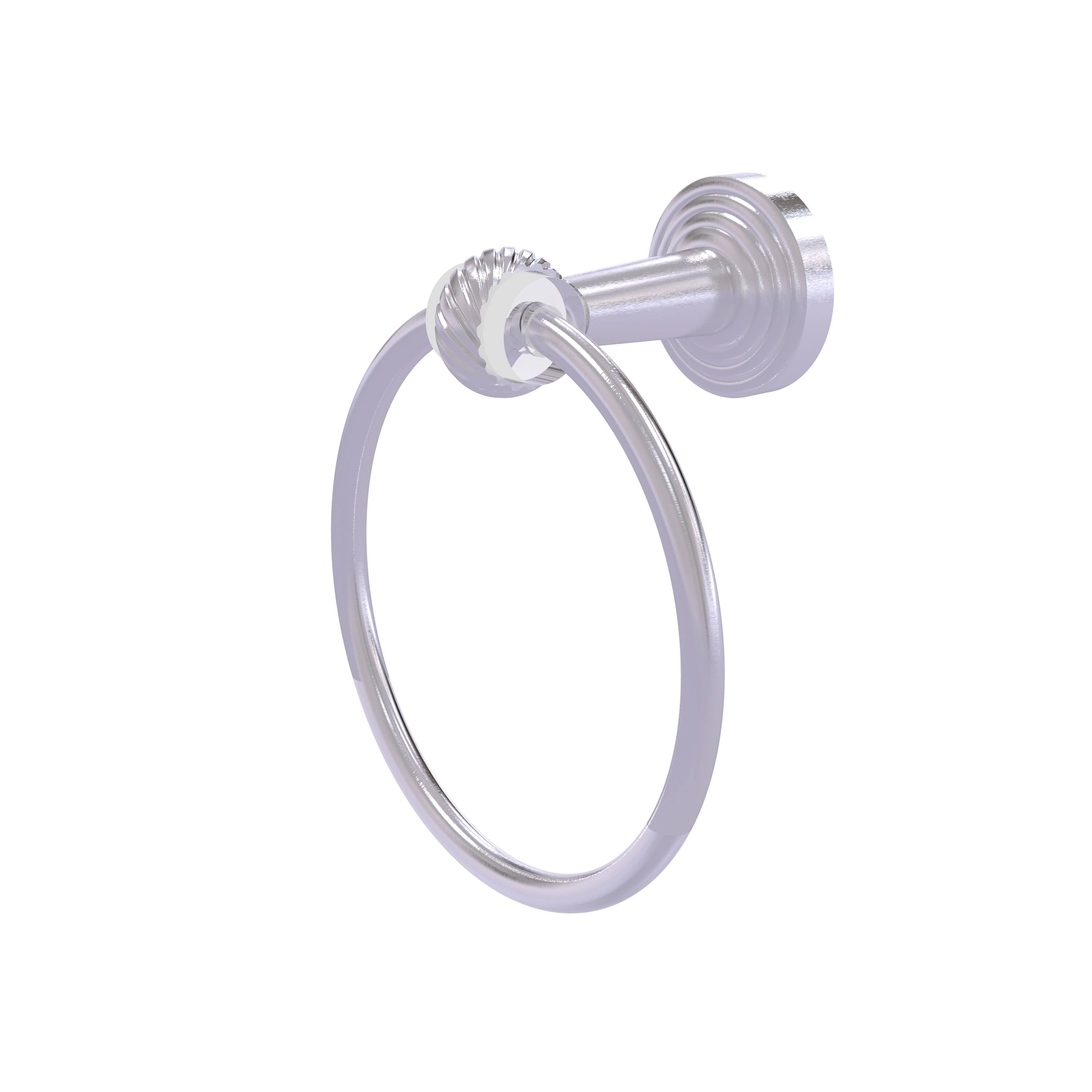 Polished Chrome Towel Ring with Twisted Accents U832708