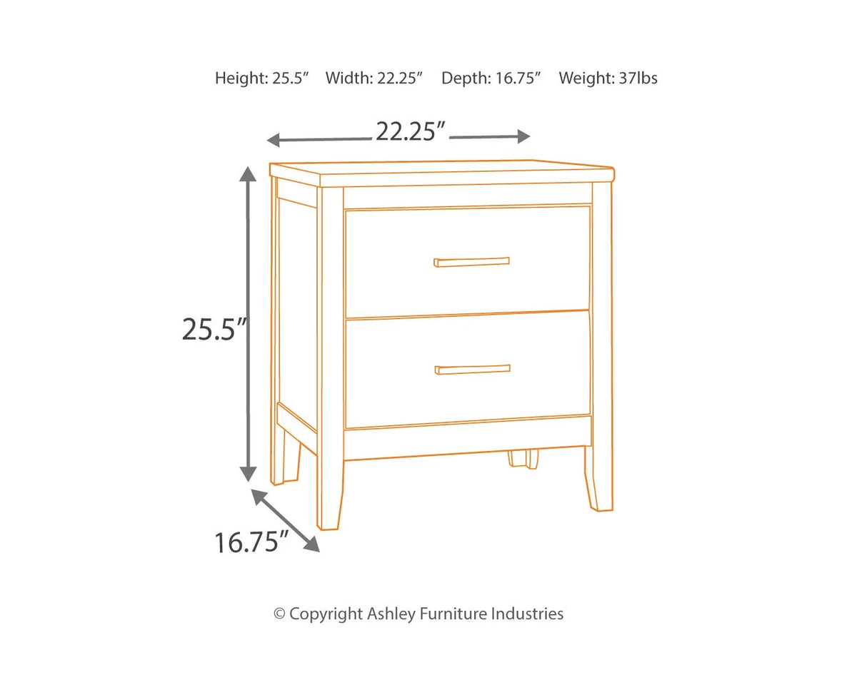 2 Drawer Nightstand T56557