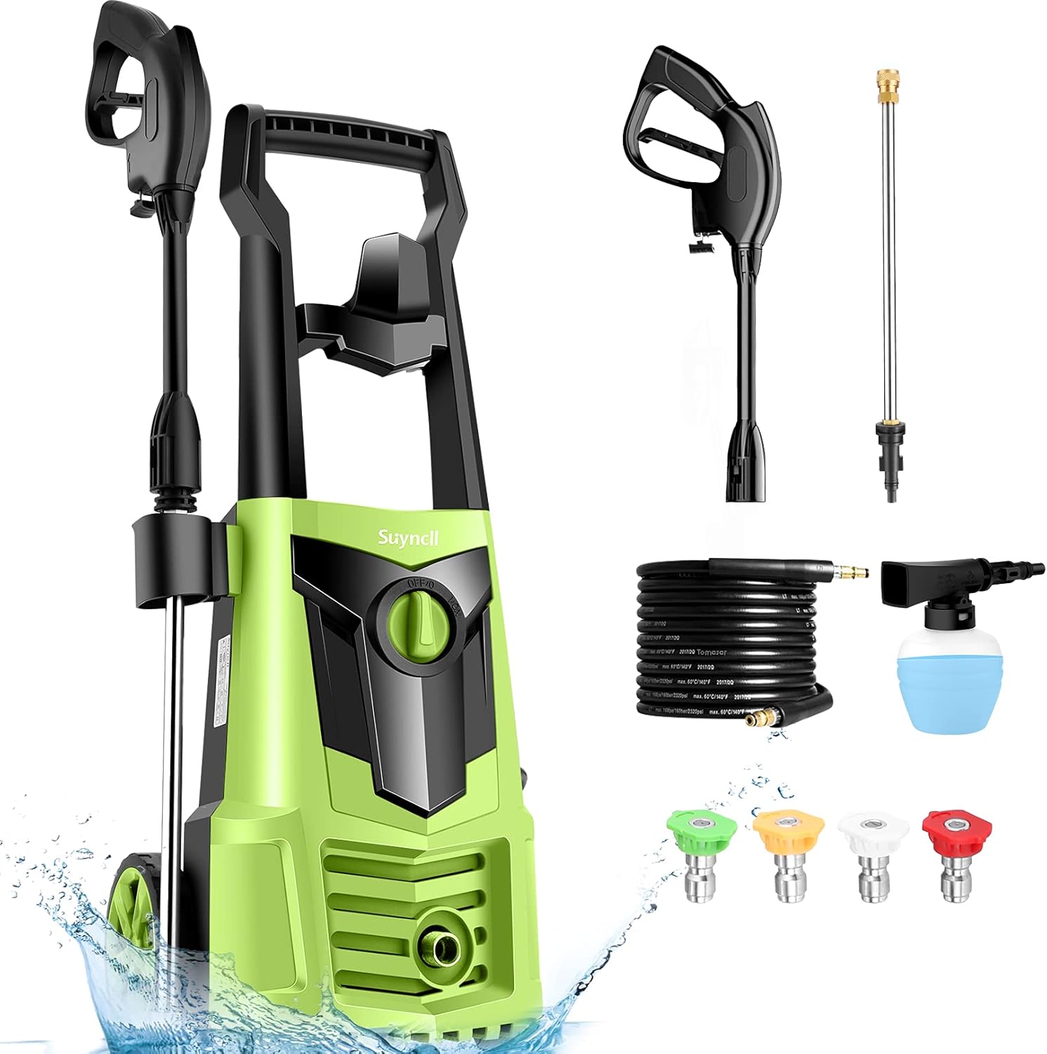 1950PSI Electric Pressure Washer with 4 Nozzles W83857