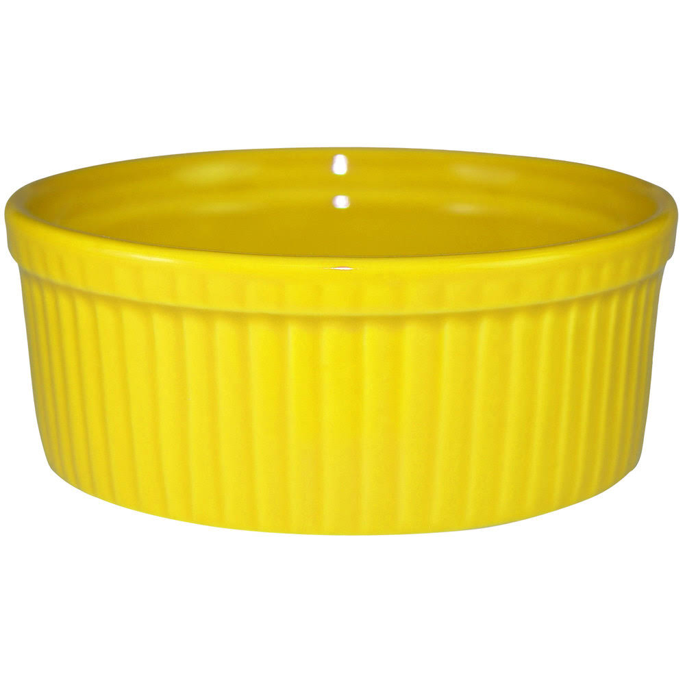 Yellow Stoneware Fluted Souffle / Ramekin - 36/Case W626465