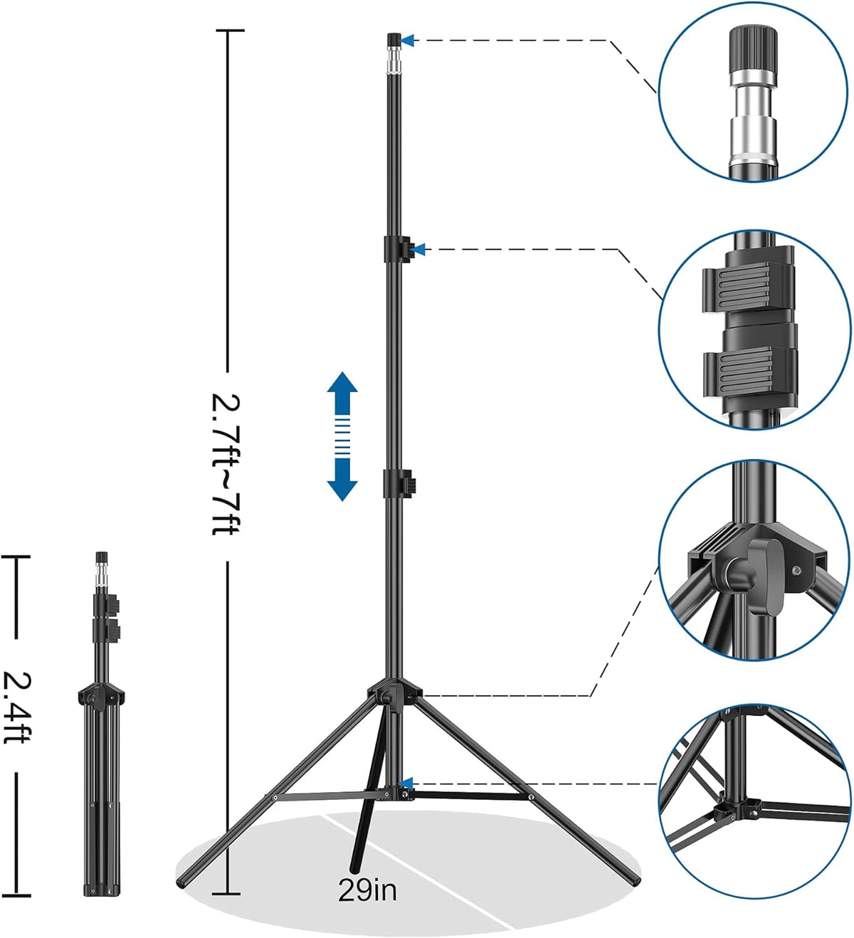 7x10Ft Adjustable Photography Background Support System Kit with Carry Bag G4541