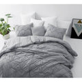 Grey Queen Textured Waves Comforter X973141