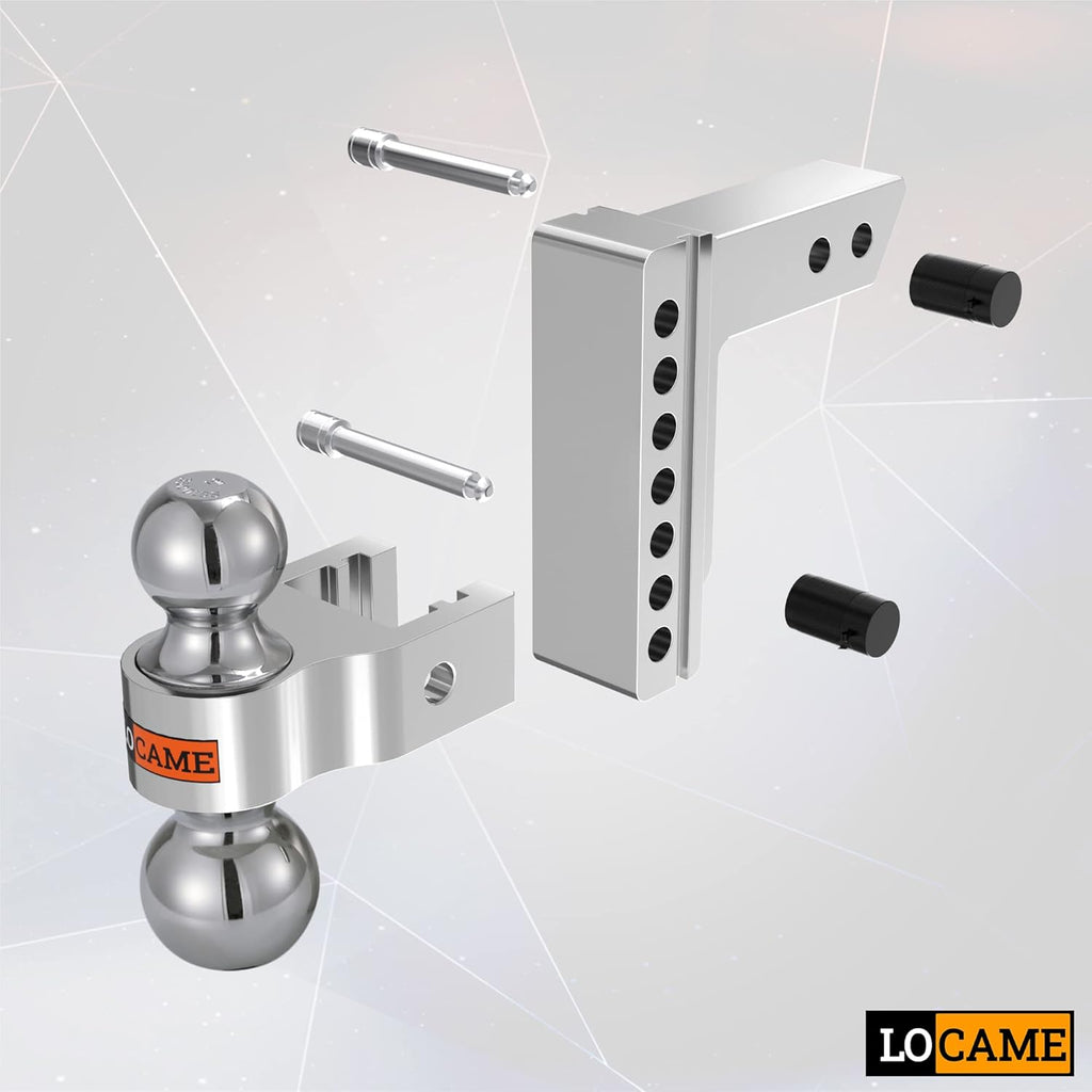 Adjustable Aluminum Trailer Hitch with Double Stainless Steel Locks H103639
