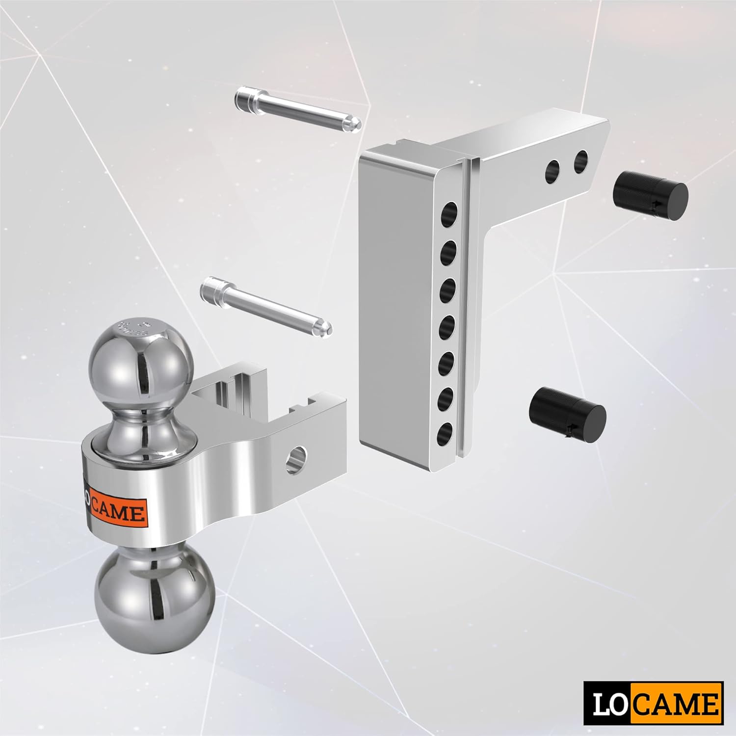 Adjustable Aluminum Trailer Hitch with Double Stainless Steel Locks H103639