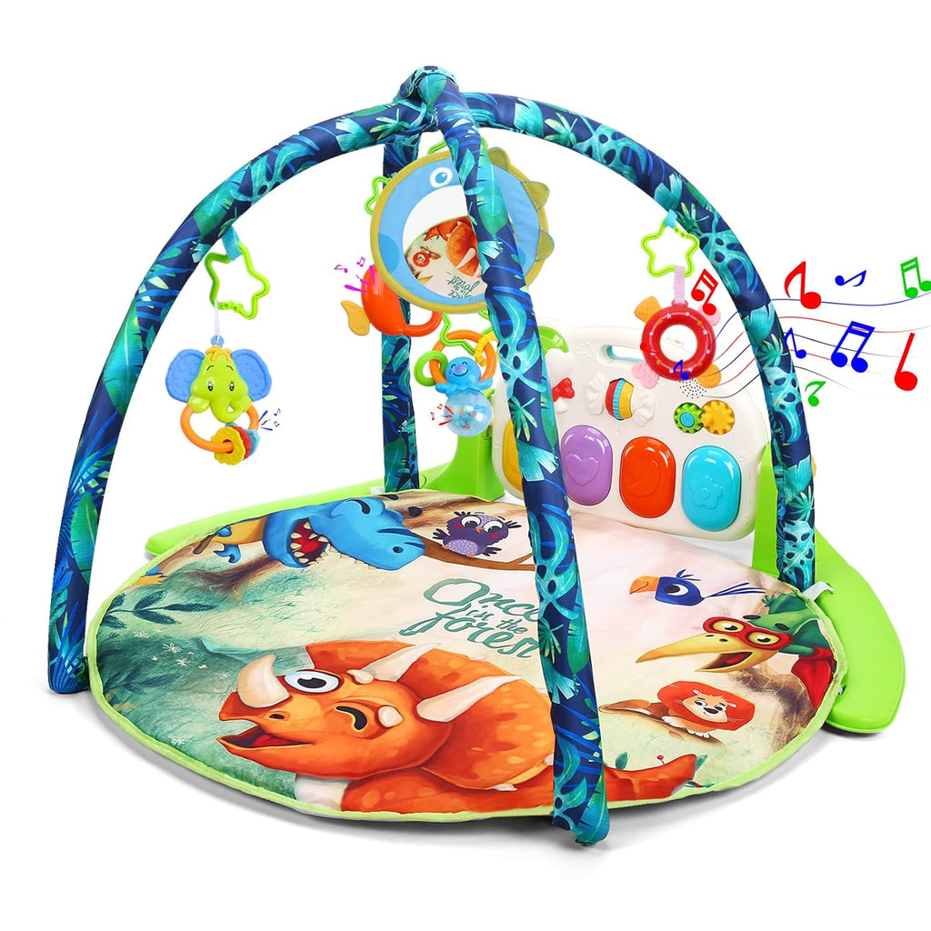Baby Gym Play Mat with 5 Sensory Teether Toys D211