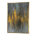 Black and Gold Glam Abstract Framed Canvas, 36 inch x 46 inch H730