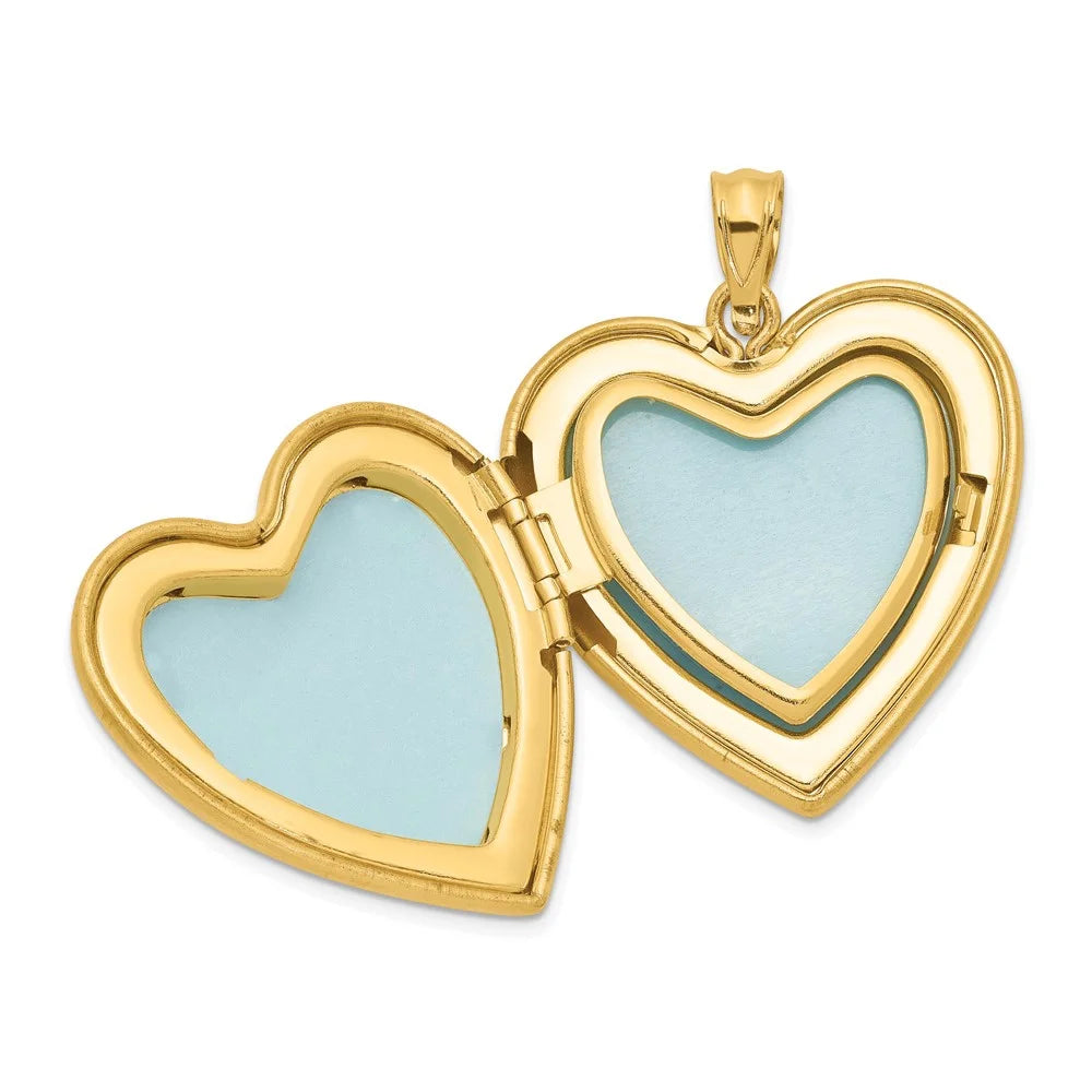 14k Gold Filled Two-Color Grandma Heart Locket W523