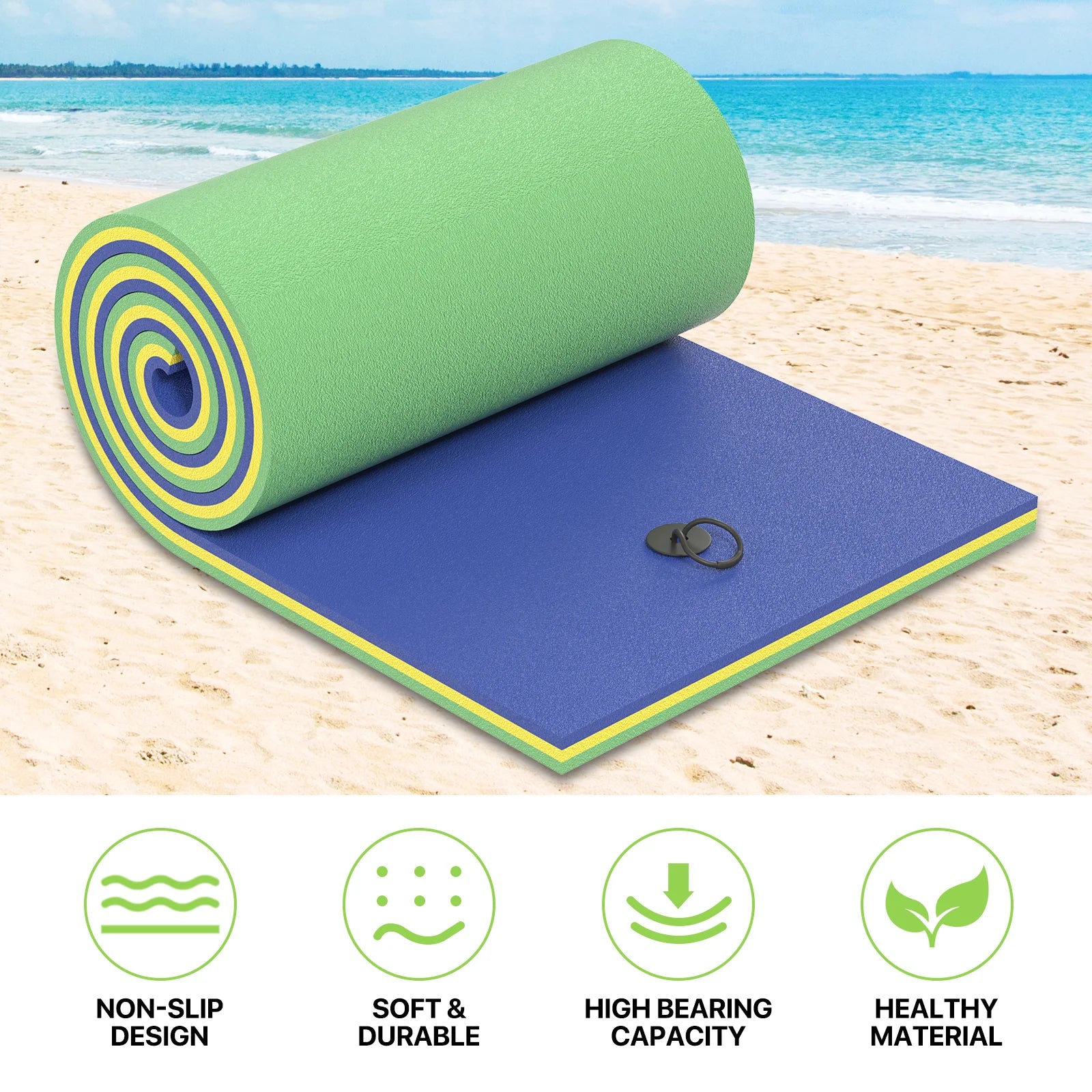 9x3FT 3-Layer Tear-Resistant XPE Foam Water Floating Pad C211