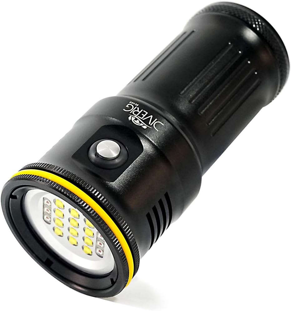 Violet Red White 6000 Lumen Underwater LED Diving Flashlight I24763