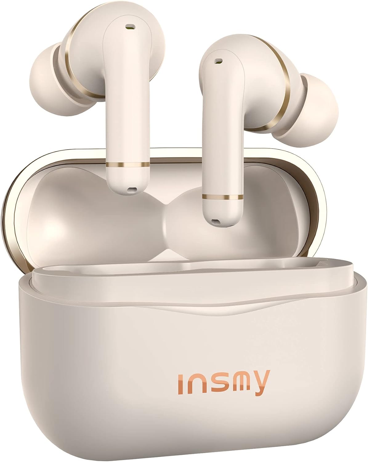 Wireless Earbuds Hybrid Active Noise Cancelling Waterproof Earphones with 6 Mics, 36 Hours Playtime Bluetooth in-Ear Headphones ANC/Ambient Mode (Nude) I75380