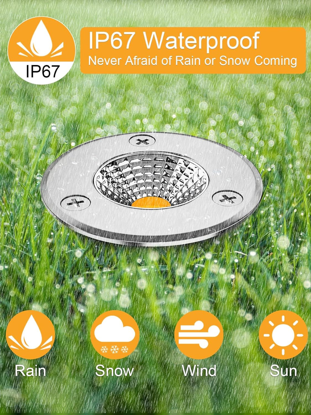 3W LED Warm White In-Ground Well Lights (2 Pack) H574645