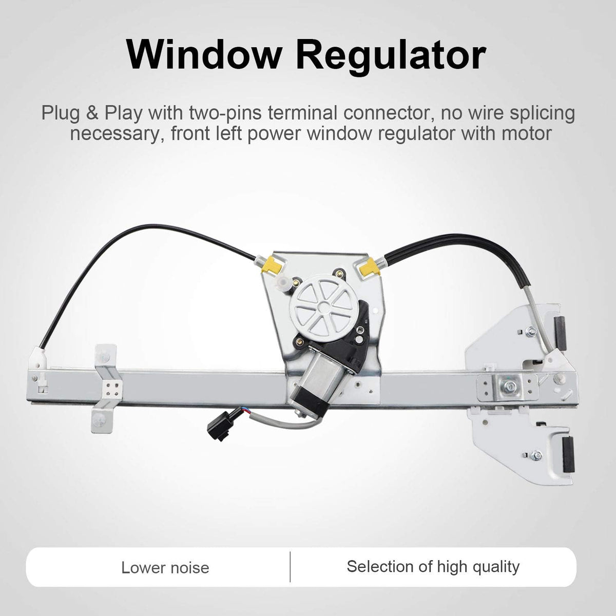 Rear Driver Left Side Power Window Regulator with Motor Pack of 2 W6491