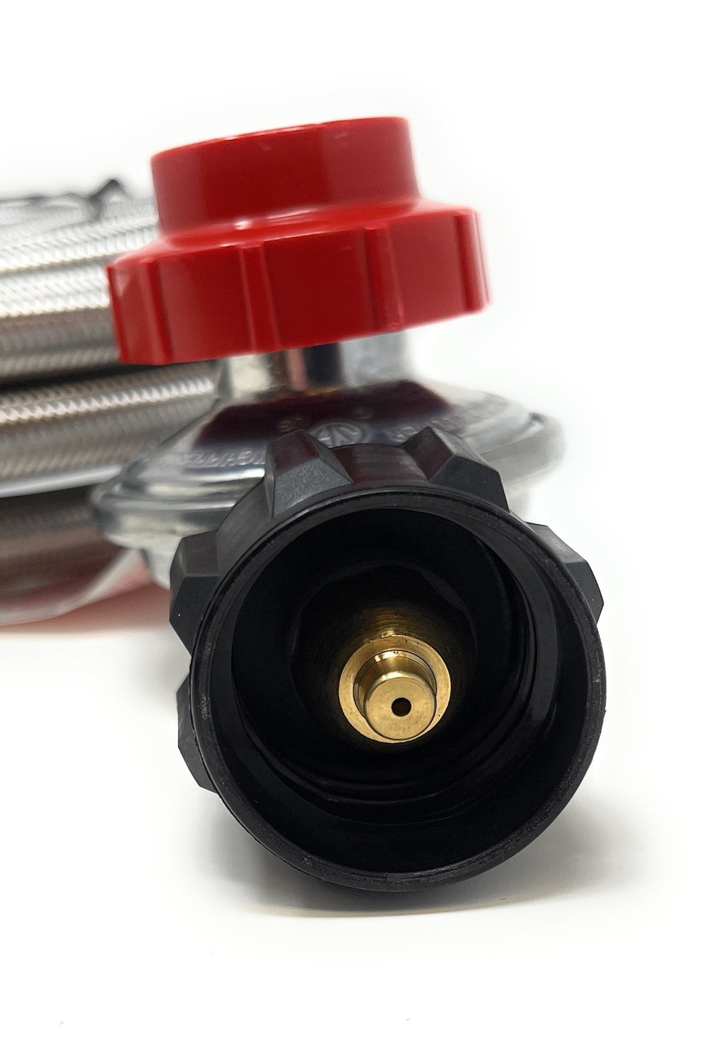 20 PSI Adjustable Propane Regulator with Stainless Steel Braided Hose, 8 FT K8646
