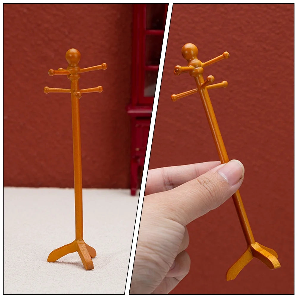 Wood Set of 5 Dollhouse Mini Rack A6948