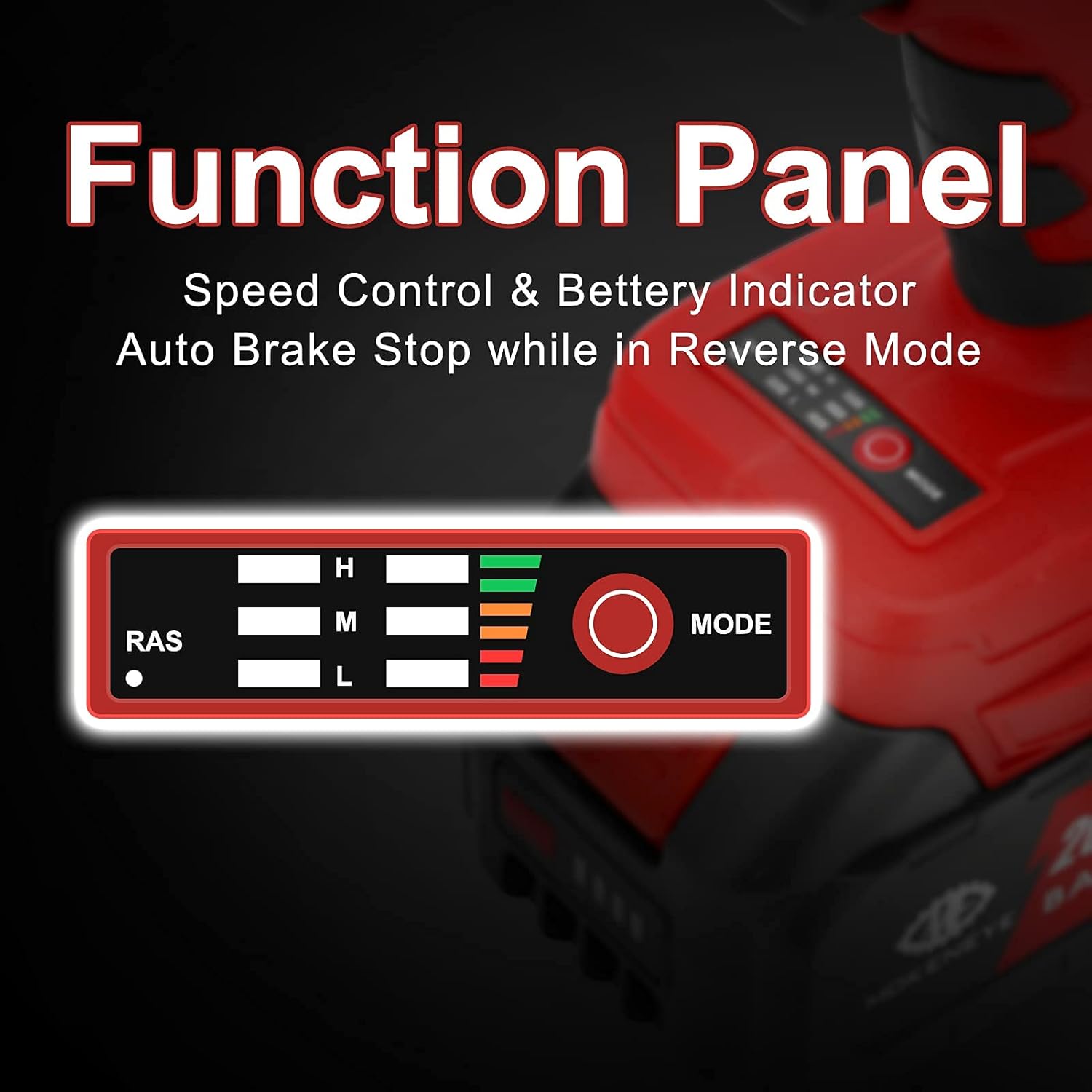 20V Cordless Brushless Impact Wrench with 4.0 Ah Battery, 300 Ft-lbs Torque, 1/2 Inch U91720