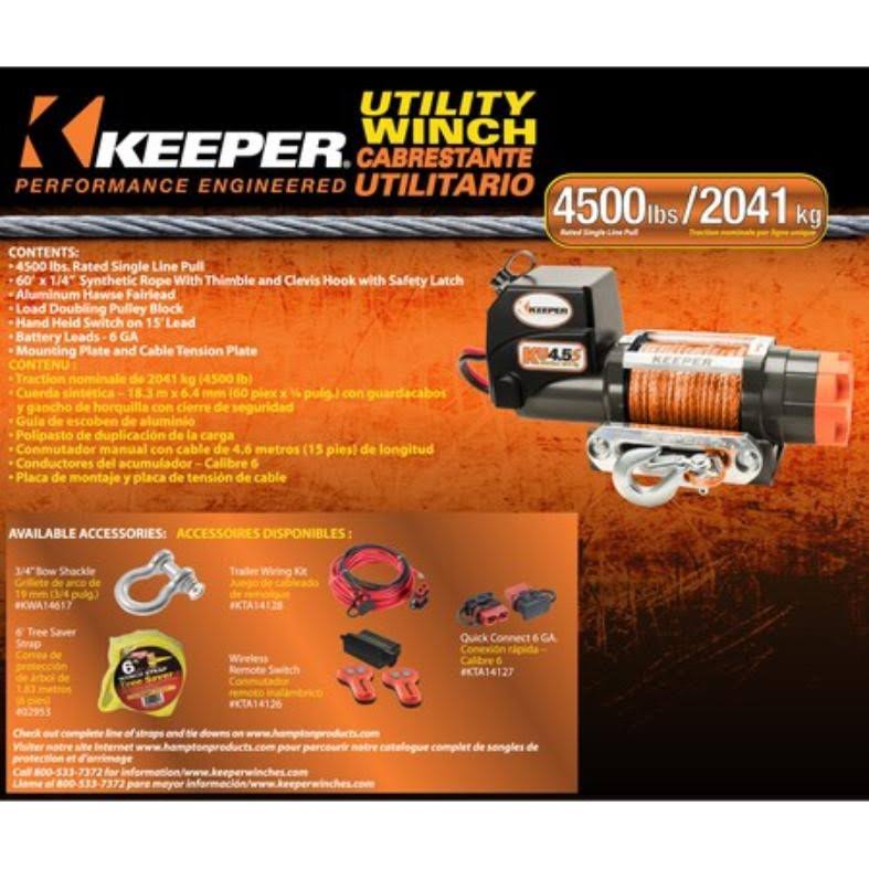 4500-lb Universal Winch G225008