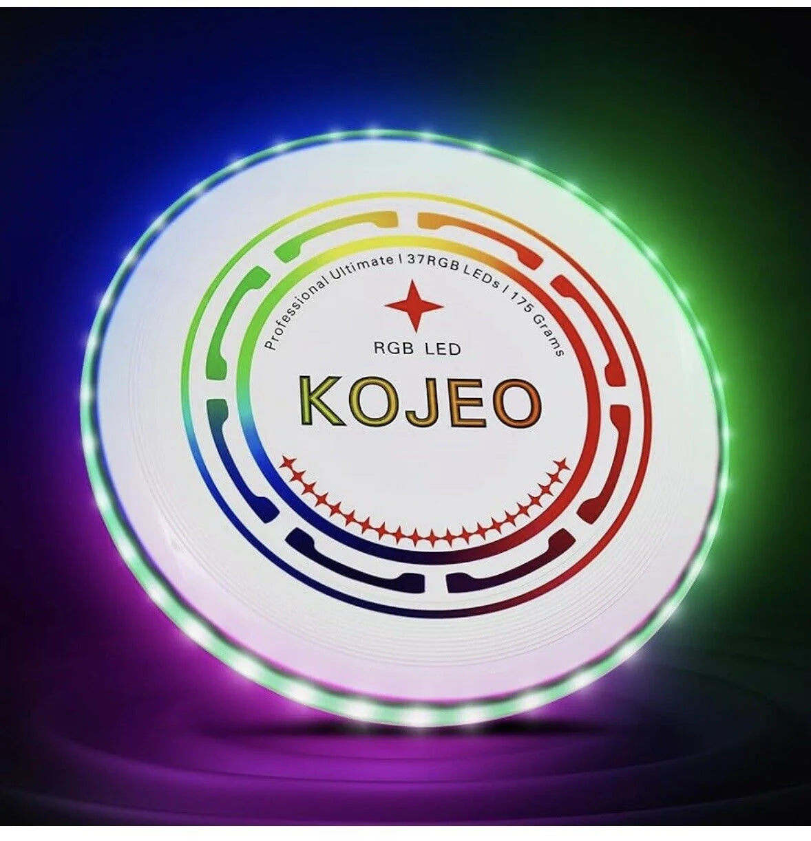 Glow in The Dark LED Flying Disc Toys, Rechargeable, IP65 Waterproof B501866