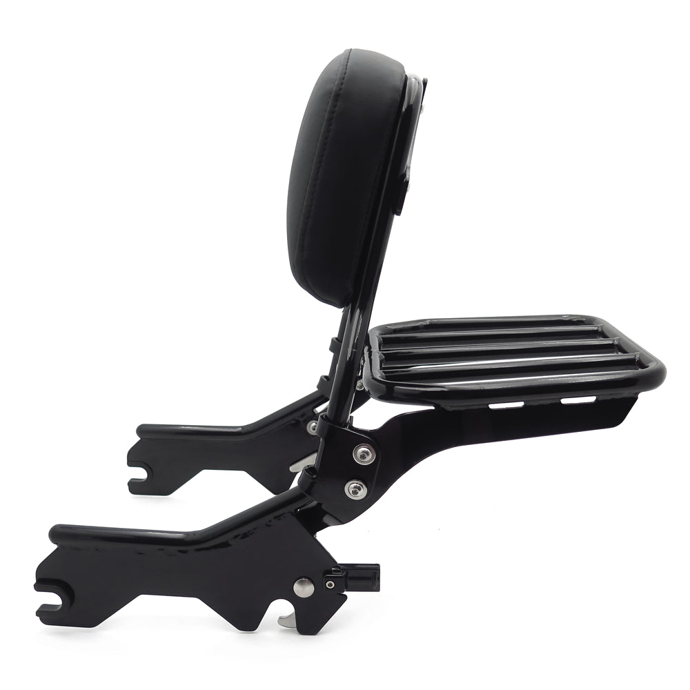 Black Sport Luggage Rack Sissy Bar Upright T5720