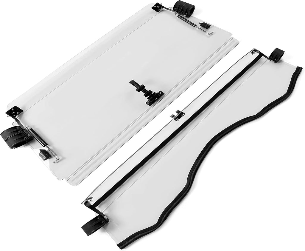 Clear Scratch Resistant Flip 3-IN-1 Folding Windshield Windscreen U105914
