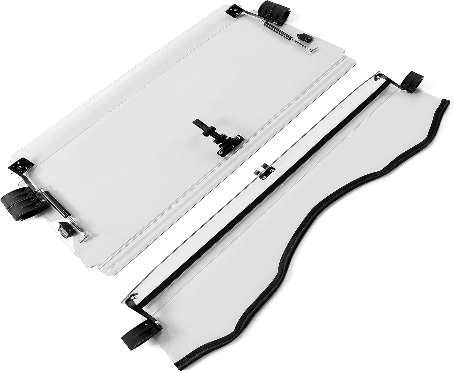 Clear Scratch Resistant Flip 3-IN-1 Folding Windshield Windscreen U105914