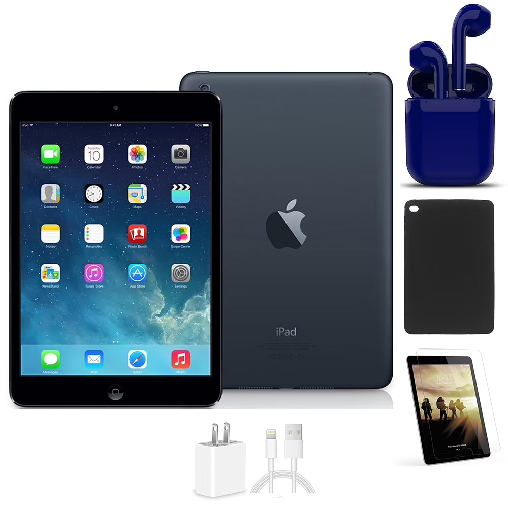 Refurbished Apple iPad Mini 7.9-inch 64GB Black/Slate Wi-Fi Only Bundle A604267