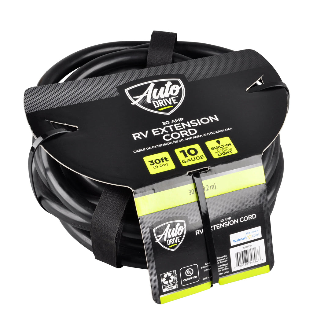 30 Amps RV Extension Cord with Lighted End, 30-feet Y2908