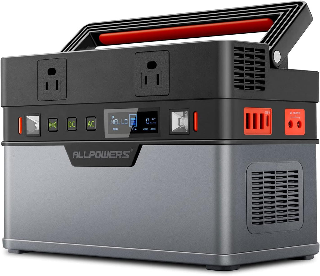 500W 606Wh Power Station with 100W Solar Panel V8204
