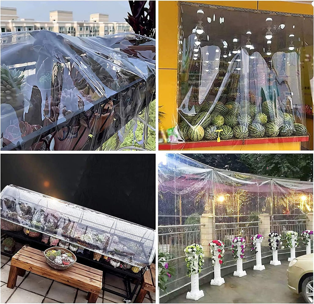 Clear PVC Vinyl Waterproof Tarpaulin Canopy 1.2x2m F388