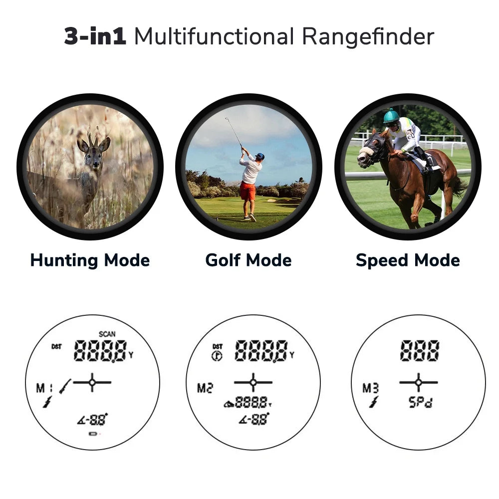 Red 1000 Yards 6X Laser Golf Rangefinder I146314