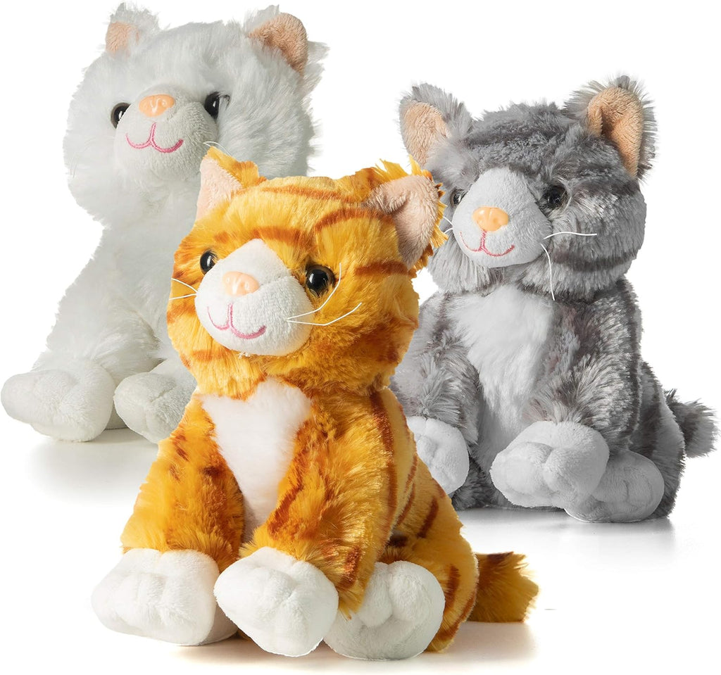 Pack of 3 Large Stuffed Animal Cat Plush Toys E45556