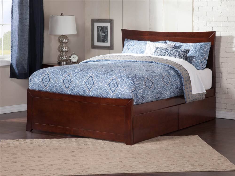 Caramel Queen Bed with Foot Board and 2 Drawers V503309