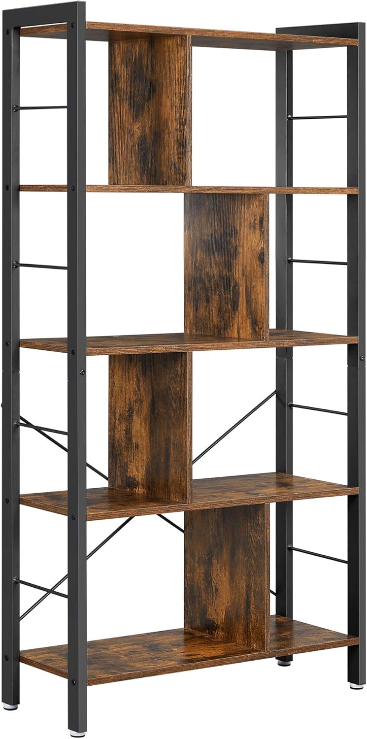 4-Tier Rustic Brown Bookcase A82981
