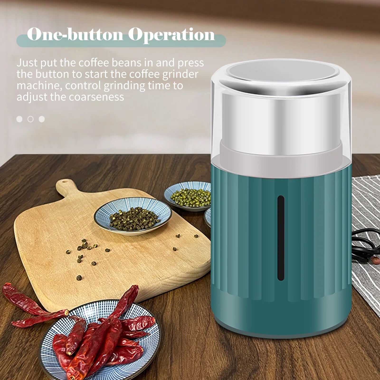 Stainless Steel Electric Coffee Grinder 200W T808